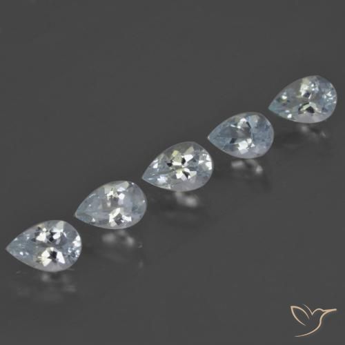 Pedras preciosas de água-marinha azul natural de 1,88 ct, formato de pêra, VVS-VS