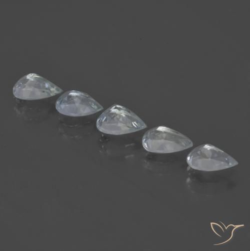 Pedras preciosas de água-marinha azul natural de 1,88 ct, formato de pêra, VVS-VS