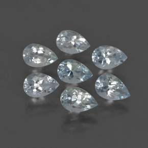 Pedras preciosas de água-marinha Azul claro natural de 3.00 ct, Formato de pêra, VVS-VS