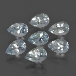 Pedras preciosas de água-marinha Azul claro natural de 3.00 ct, Formato de pêra, VVS-VS