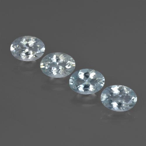 Pedras preciosas de água-marinha azul natural de 2,96 ct, corte oval, VVS-VS