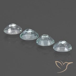 Pedras preciosas de água-marinha azul natural de 2,94 ct, corte oval, VVS-VS