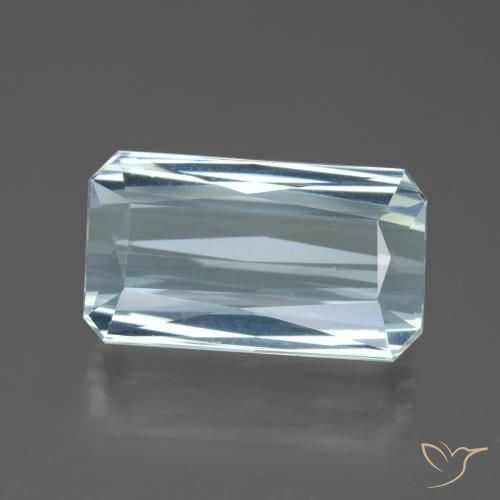 Água-marinha azul de 11,87 ct, octógono de 17,4 x 10 mm cortado de Madagascar, Photo A