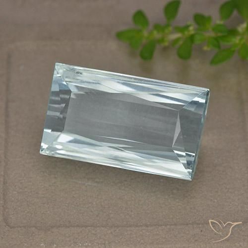 Água-marinha Azul claro Natural 11.89ct, baguete, VVS