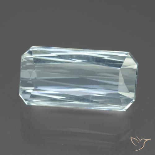 Água-marinha azul de 13,54 ct, octógono de 19,3 x 9,7 mm cortado de Madagascar, Photo A