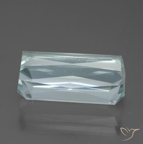 Água-marinha Azul Aqua claro Natural 13.54ct, Corte Octógono / Esmeralda, VVS