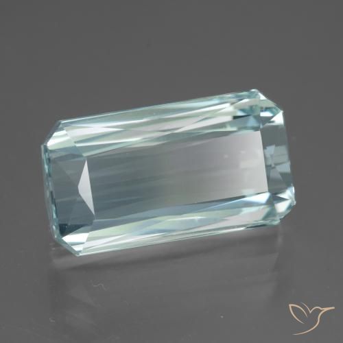 Água-marinha Azul Aqua claro Natural 13.81ct, Corte Octógono / Esmeralda, VVS
