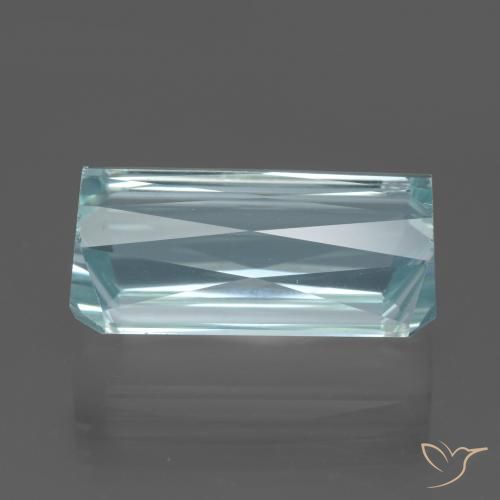 Água-marinha Azul Aqua claro Natural 13.81ct, Corte Octógono / Esmeralda, VVS