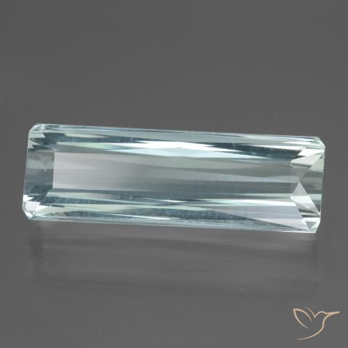 Água-marinha Azul Aqua claro Natural 13.90ct, Corte Octógono / Esmeralda, VVS