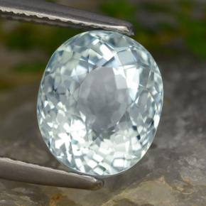 Água-marinha azul natural 4,23ct, corte oval, VVS