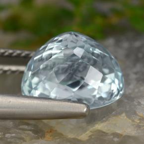 Água-marinha azul natural 4,23ct, corte oval, VVS