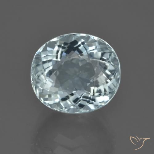 5.42ct Natural Azul Esverdeado Claro Água-marinha, oval, VS