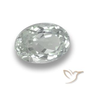 água-marinha Branco Esverdeado Muito Claro Natural 2.13ct, Corte Oval, VS