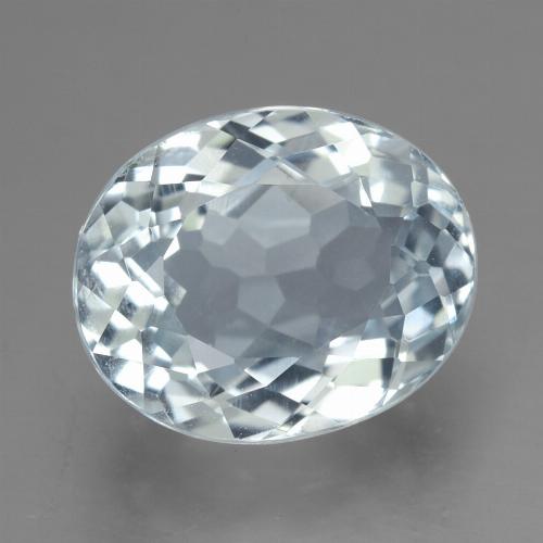 Água-marinha branco natural 2,88ct, corte oval, VVS-VS