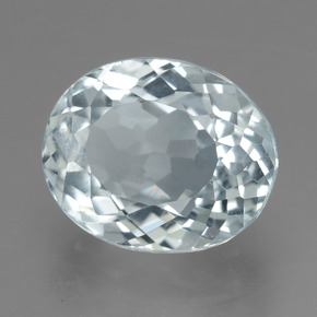 Água-marinha branco natural 2,88ct, corte oval, VVS-VS
