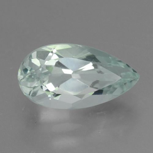 Água-marinha branco natural 2,75ct, formato de pêra, VVS