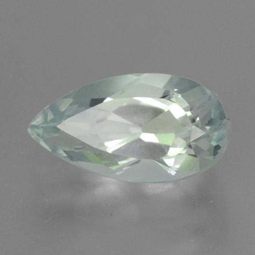 Água-marinha branco natural 2,75ct, formato de pêra, VVS
