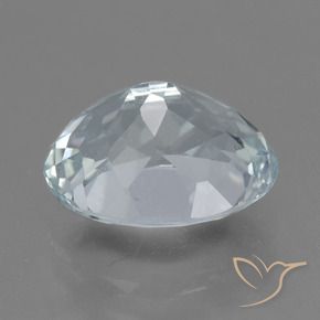 Água-marinha branco natural 2,53ct, corte oval, VVS-VS