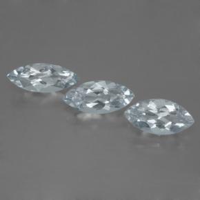 Pedras preciosas de água-marinha azul natural de 2,89 ct, marquise, VVS-VS