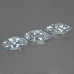 Pedras preciosas de água-marinha azul natural de 2,89 ct, marquise, VVS-VS