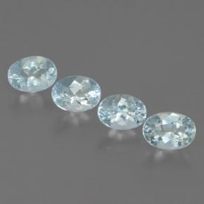 Pedras preciosas de água-marinha azul natural de 2,12 ct, corte oval, VS