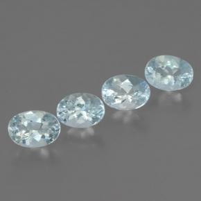 Pedras preciosas de água-marinha azul natural de 2,12 ct, corte oval, VS