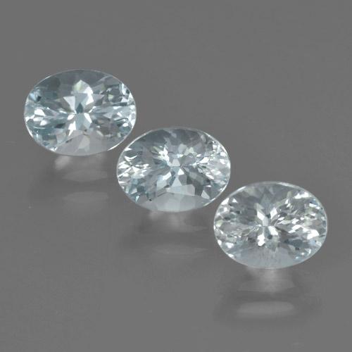 Pedras preciosas de água-marinha azul natural de 2,93 ct, corte oval, VVS-VS