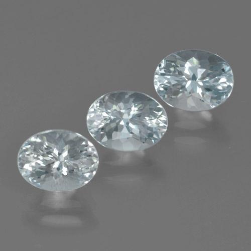 Pedras preciosas de água-marinha azul natural de 2,93 ct, corte oval, VVS-VS
