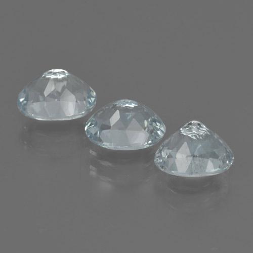 Pedras preciosas de água-marinha azul natural de 2,93 ct, corte oval, VVS-VS