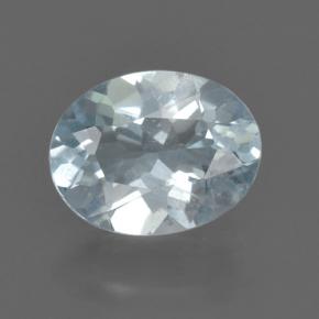 Água-marinha azul natural 0,85ct, corte oval, VS