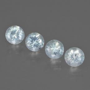 Pedras preciosas de água-marinha Azul bebê claro natural de 2.26 ct, Corte Redondo, VS