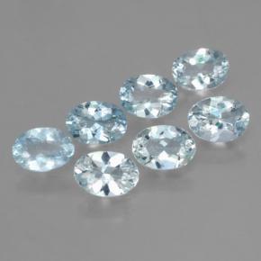 Pedras preciosas de Água-marinha Azul claro natural de 3,28 ct, Corte Oval, VS