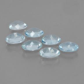 Pedras preciosas de Água-marinha Azul claro natural de 3,28 ct, Corte Oval, VS