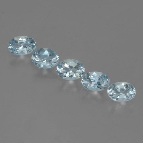 Pedras preciosas de água-marinha azul natural de 1,81 ct, corte oval, VS