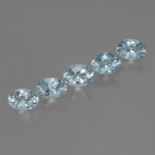 Pedras preciosas de água-marinha azul natural de 1,81 ct, corte oval, VS