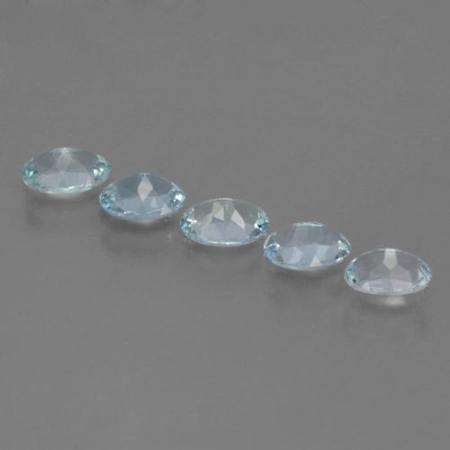 Pedras preciosas de água-marinha azul natural de 1,81 ct, corte oval, VS