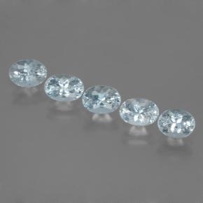 Pedras preciosas de água-marinha azul natural de 2,72 ct, corte oval, VS