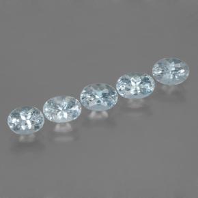 Pedras preciosas de água-marinha azul natural de 2,72 ct, corte oval, VS