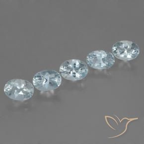 Pedras preciosas de água-marinha Azul claro natural de 3.14 ct, Corte Oval, VS