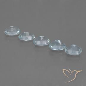 Pedras preciosas de água-marinha Azul claro natural de 3.14 ct, Corte Oval, VS