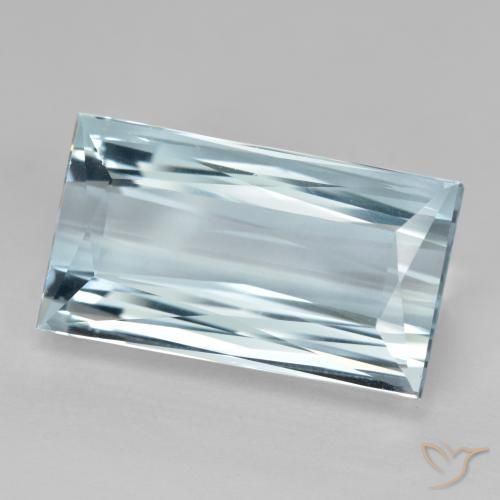 10.58ct Natural Azul claro Água-marinha, baguete, VVS