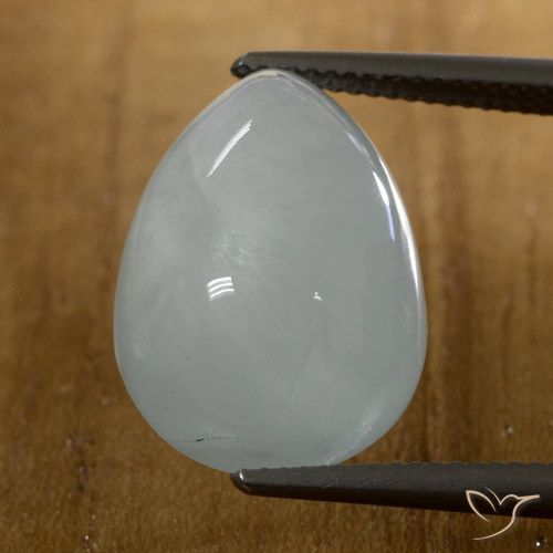 15.88ct Natural Branco azulado Água-marinha, Formato de pêra, Translúcido