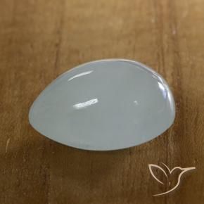 Água-marinha Branco azulado Natural 15.88ct, Formato de pêra, Translúcido