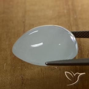 Água-marinha Branco azulado Natural 15.88ct, Formato de pêra, Translúcido