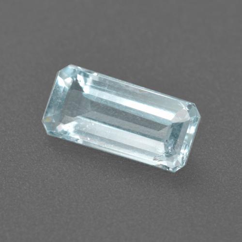 Água-marinha azul natural 1,11ct, corte esmeralda, VS-SI