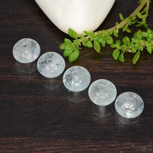 Pedras preciosas de água-marinha azul natural de 5,88 ct, forma extravagante, translúcido