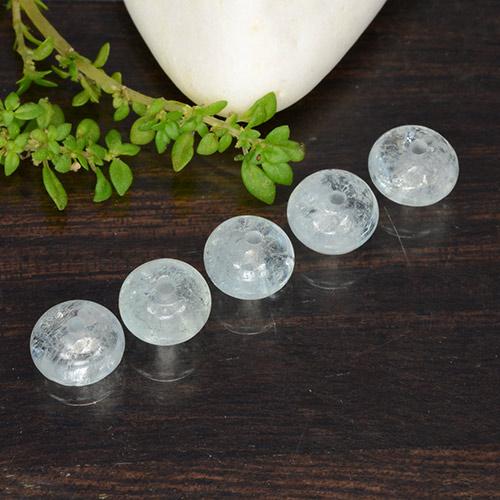 Pedras preciosas de água-marinha azul natural de 5,88 ct, forma extravagante, translúcido