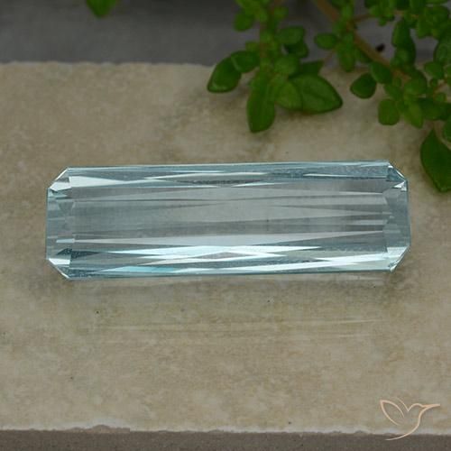 23.57ct Natural Azul Aqua claro Água-marinha, Corte Octógono / Esmeralda, VVS, Photo A