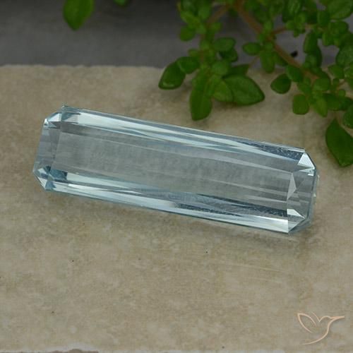 Água-marinha Azul Aqua claro Natural 23.57ct, Corte Octógono / Esmeralda, VVS