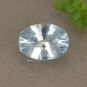 Água-marinha azul natural 0,38ct, corte oval, VS-SI